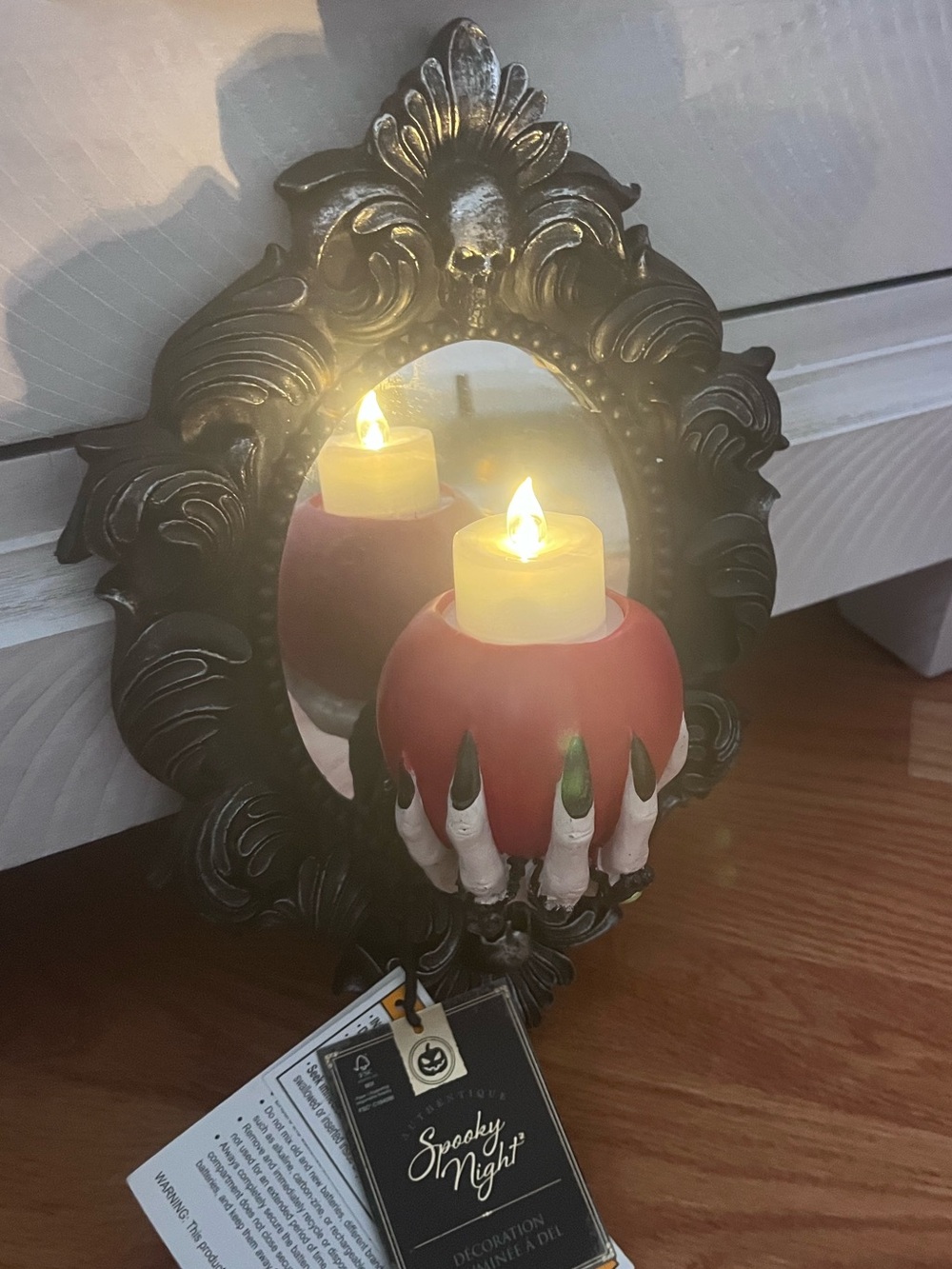 Halloween poison apple light up mirror